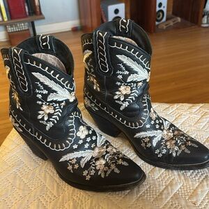 Dingo Embroidered Cowboy Bootie